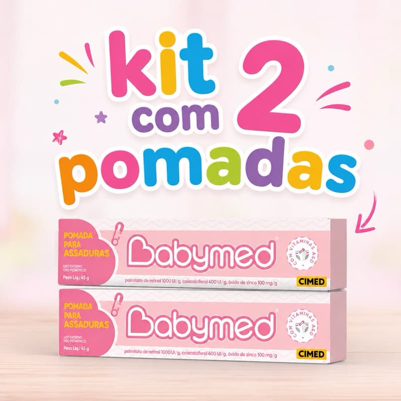 Pomada Para Assaduras Babymed Rosa Kit Com 2 Pomadas de 45g Cada