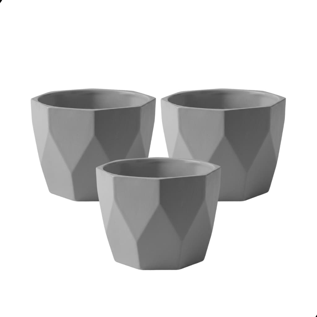 Kit 3 Vasos cachepô médio N2 decorativo para plantas e flores ideal centro de mesa casa studio