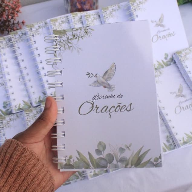 Kit 20 Unidades de Livro De Orações Personalizado capa Brochura 180g