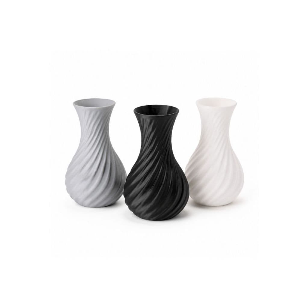Kit 3 Vasos Decoração Jarro Espiral Luxo Minimalista
