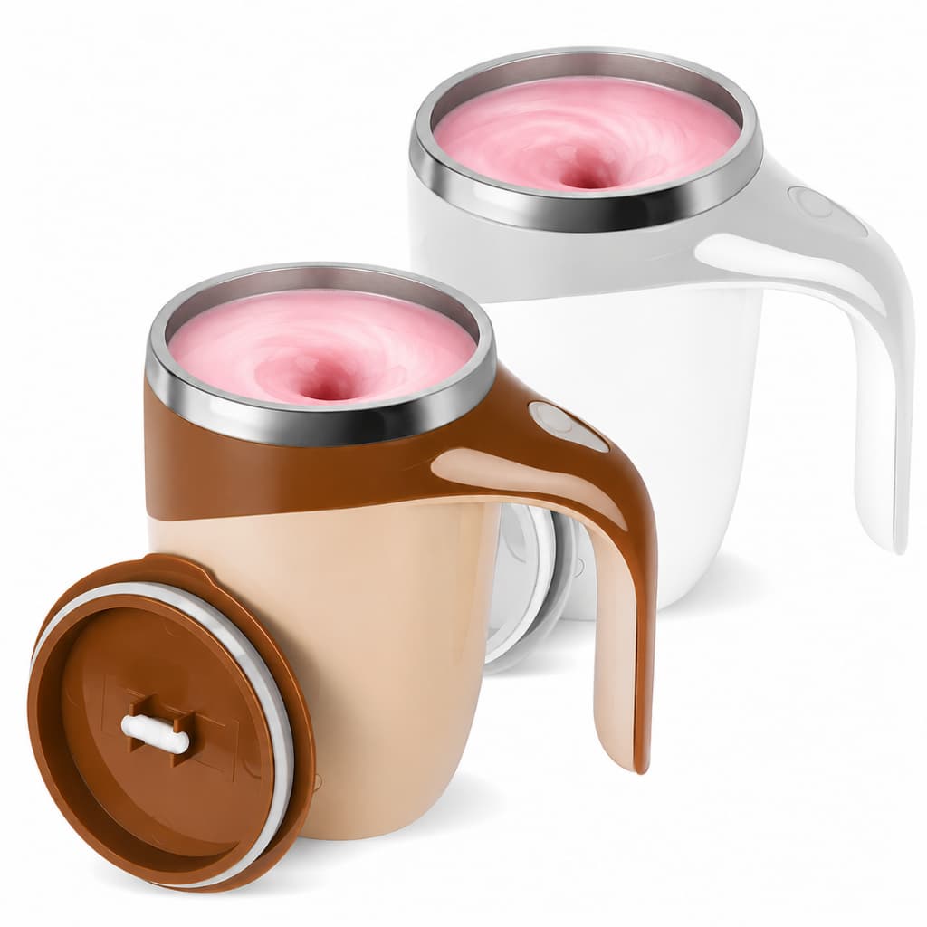 Caneca Misturadora Automática Copo Magnética Misturador De Bebidas Mixer Café Shake 380ml Suco Elétrica Recarregável