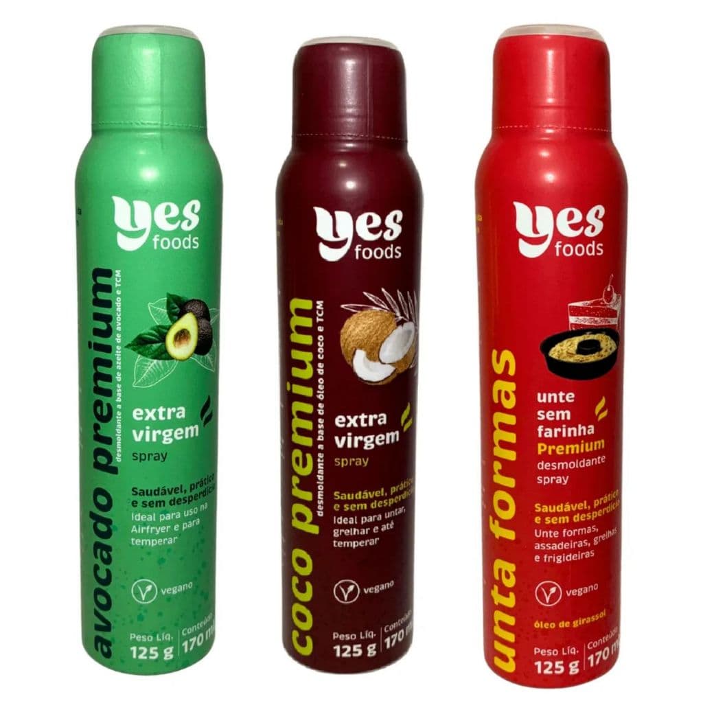 Oleo Vegano Avocado ou Côco ou Unta Formas 170ml  Spray