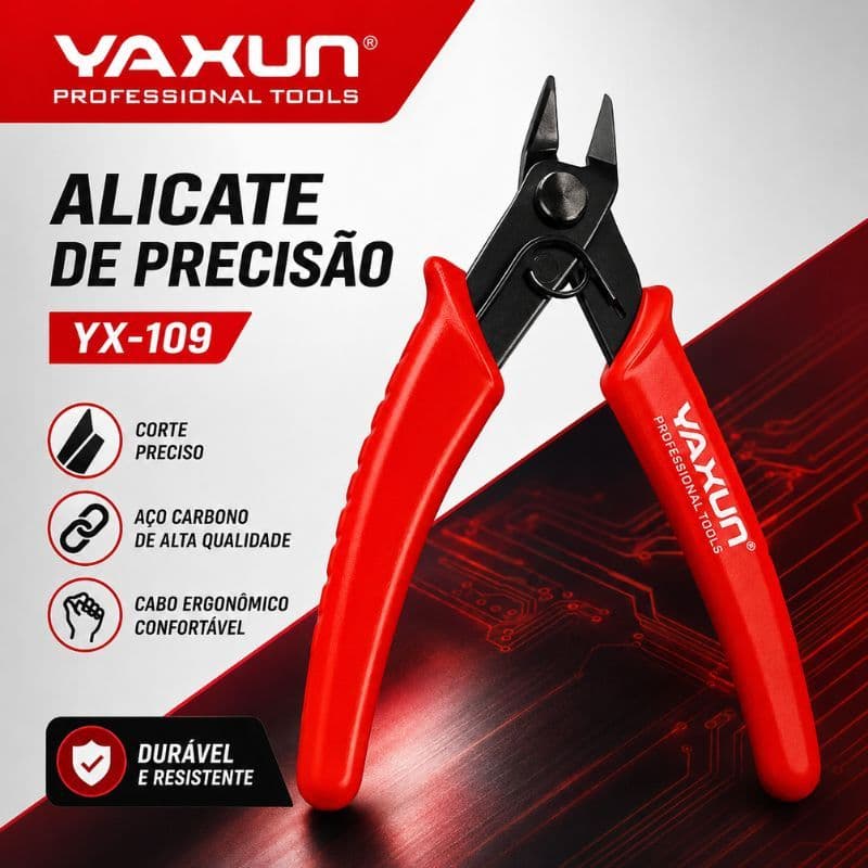Alicate De Corte Yaxun YX-109 Precisão Para Eletrônica Placas PCB Componentes Ferramenta Profissional
