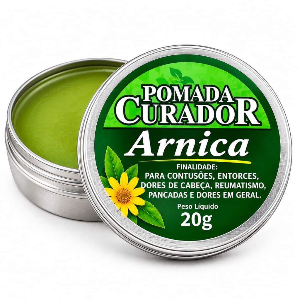 12 UNIDADES Pomada Curador Arnica - 20g