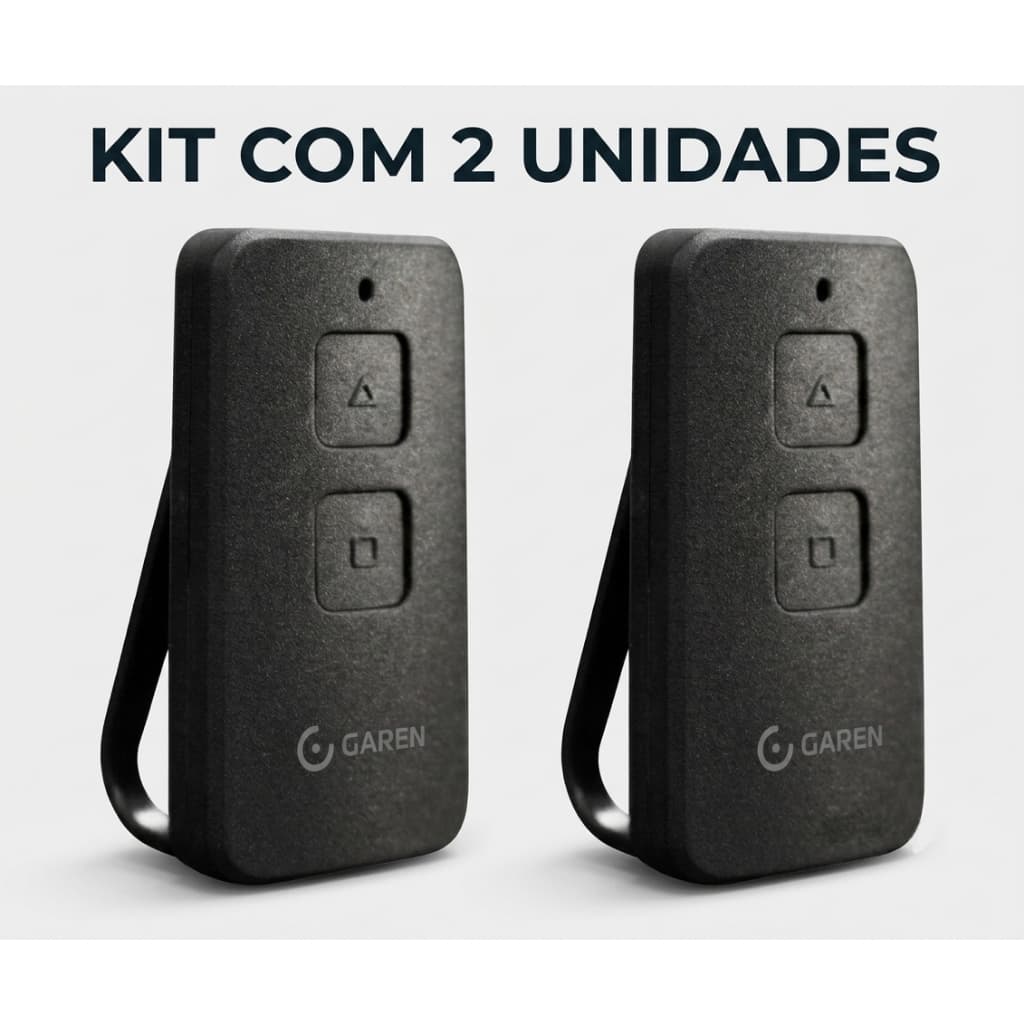 2 Controle remoto portão eletrônico 433 Tx Max Garen