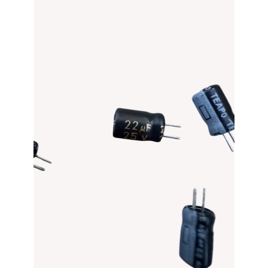 Capacitor Eletrolítico 22uf X 25v- Kit Com 10 Peças