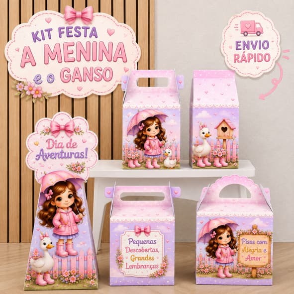 KITFESTA A MENINA E O GANSO/ GANSO DE GALOCHA/ PATINHODE GALOCHA