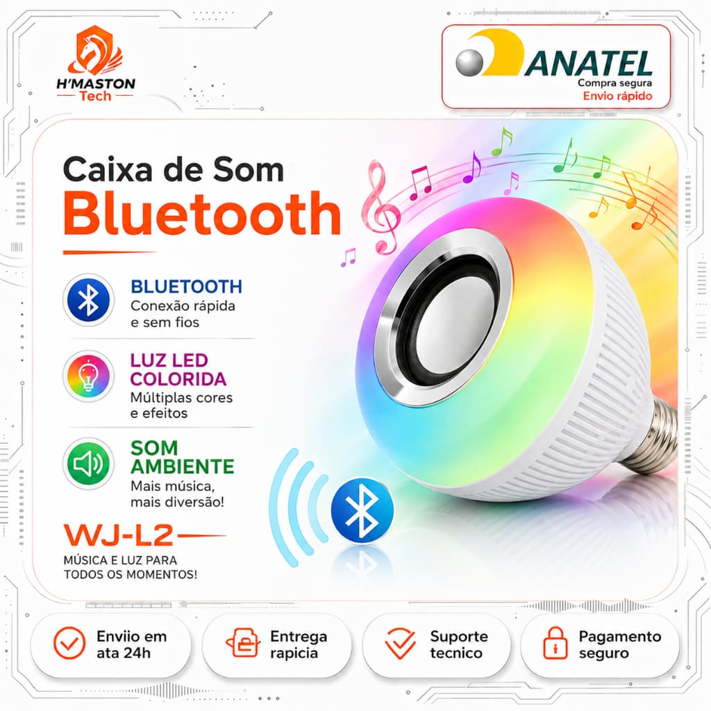 H'MASTON WJ-L2 Lâmpada De Led Lâmpada Inteligente Alexa Lâmpada Led Lâmpada Bluetooth Lâmpada Com Controle Remoto