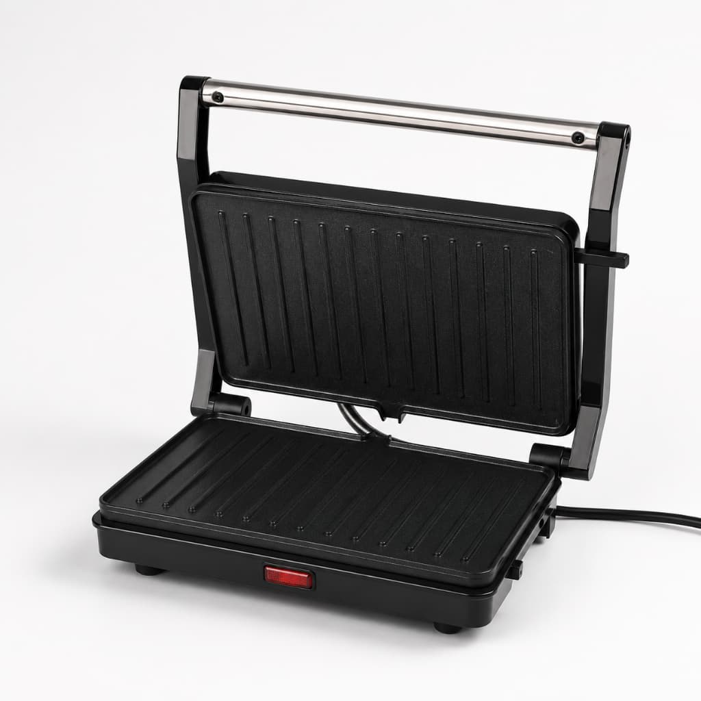 Grill e Sanduicheira Elétrico Prensa Dupla 2 em 1 Antiaderente 750W 110V ou 220V Led Indicador