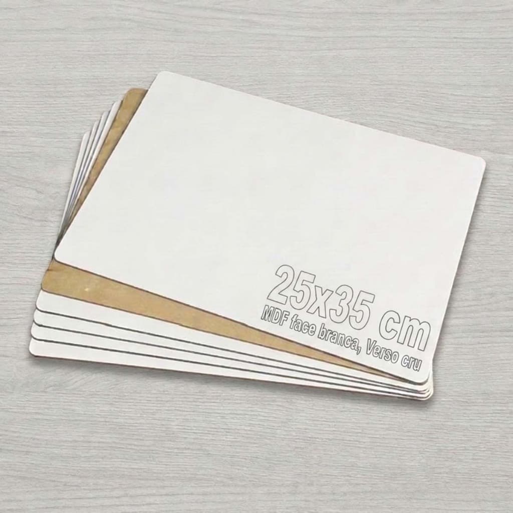 10 Tabuleiro Cake Board Tabua Retangular 25x35 Cm mdf Branco suporte bolo quadro U2b