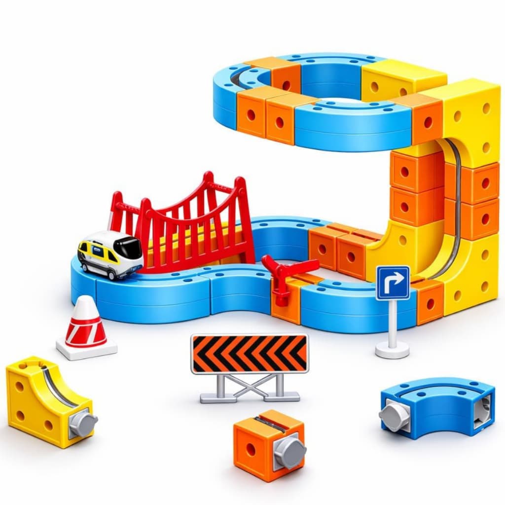 Kit 66/80 Trem Magnético Peças Brinquedo Educativo De Blocos 3D Recarregável USB Infantil Montar