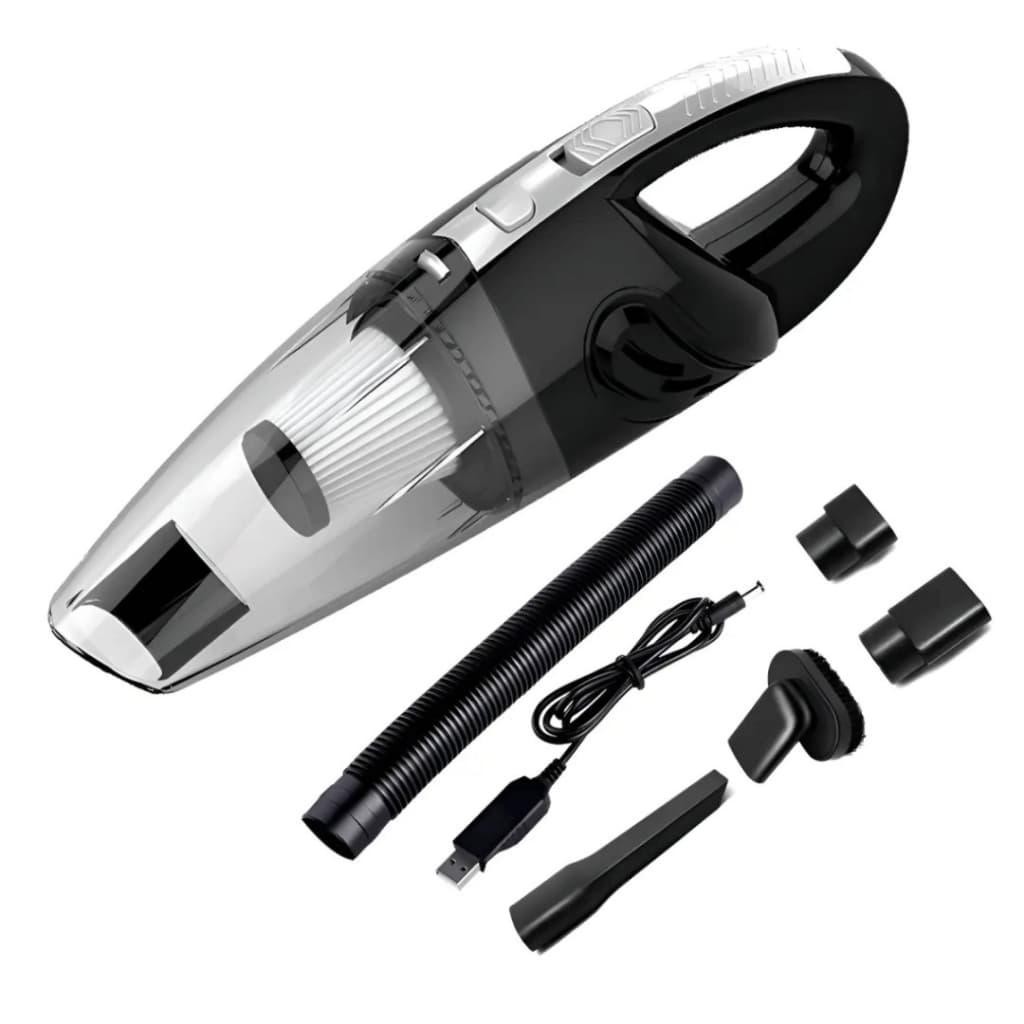 Aspirador De Pó Automotivo Veicular Sofá Tapete Preto S/ Fio
