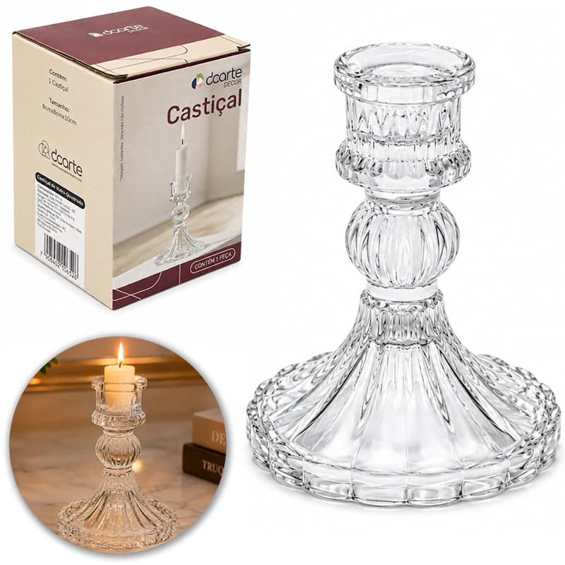 PORTA VELA Castiçal de Luxo Decorativo Elegante
