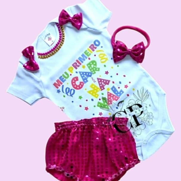Kit Body Personalizado Carnaval Bebê – Fantasia Infantil com Nome