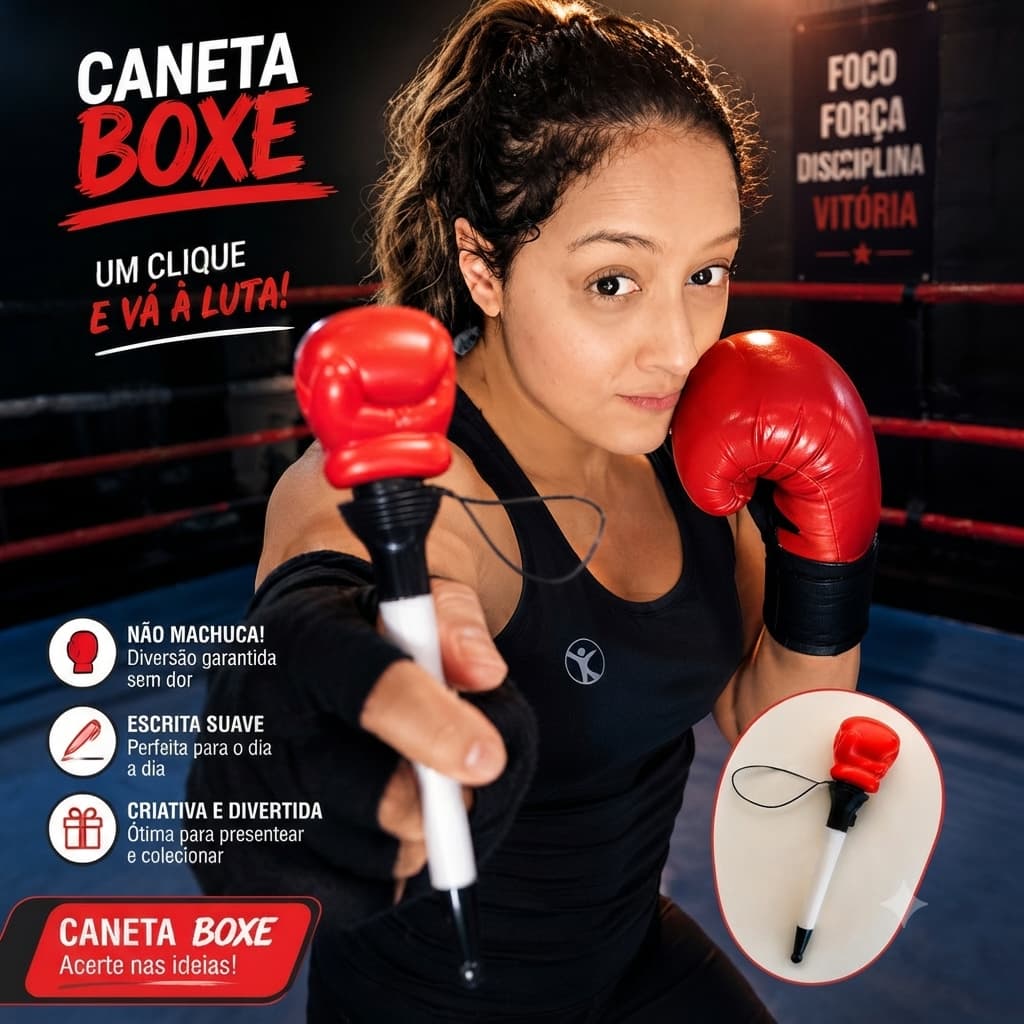 Kit Caneta Boxe Luva Antiestresse Divertida Escrita Macia Presente Criativo Atacado Shopee Menino Menina