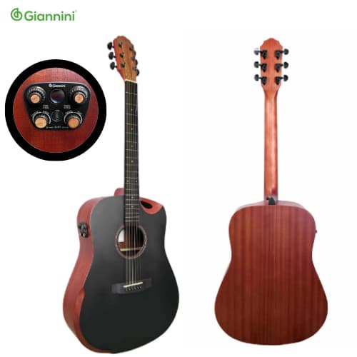 Violão Aço Eletroacústico com Efeitos Giannini Acoustik GDH CFX WS (Walnut Satin) REGULADO PELO LUTHIER