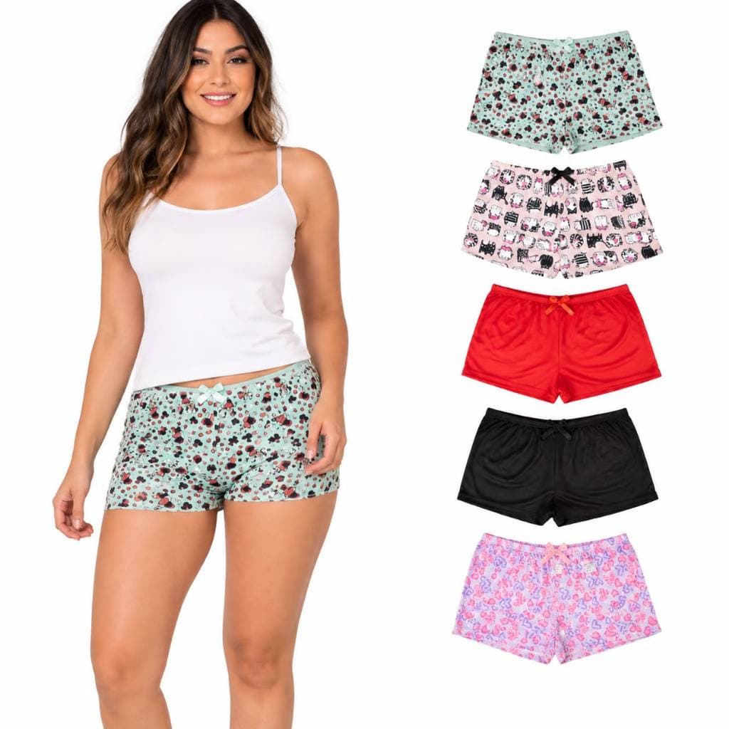 Kit Short de Pijama Adulto Microfibra Short Soltinho Somente o Short