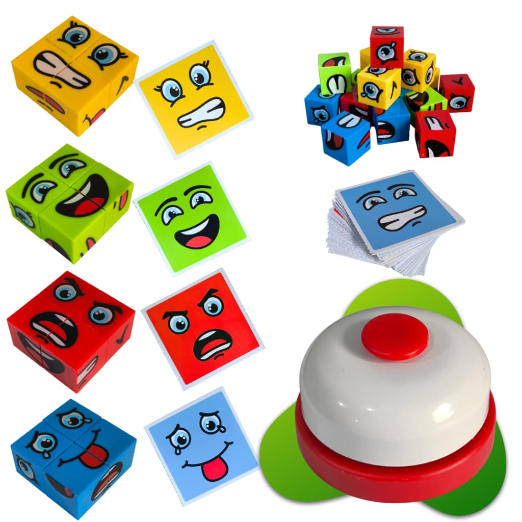 Jogo Cubo Das Emoções Infantil Cara Careta Rodadas Divertidas
