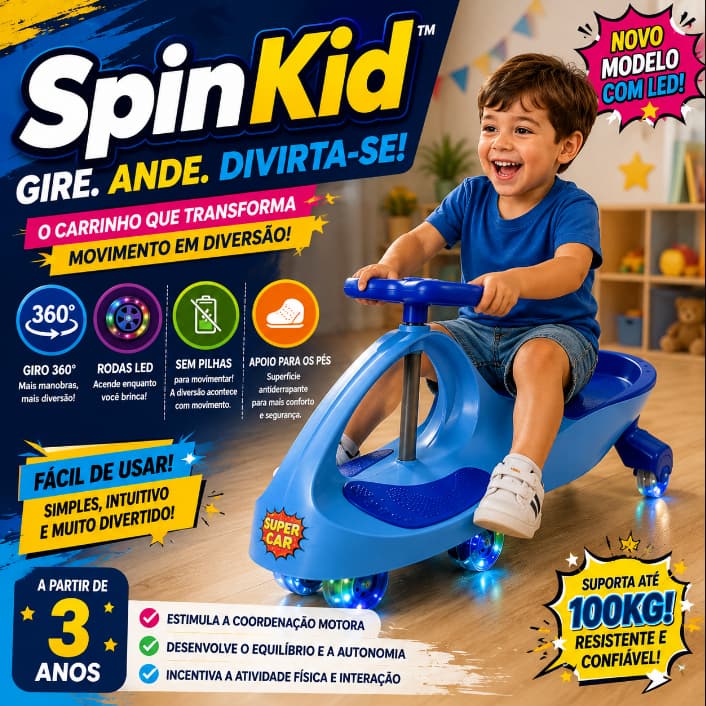 Carrinho Infantil Motorizado Azul Giratorio Portatil Confortavel Seguro Divertido
