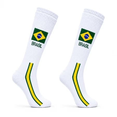 Meião do Timão Paulista Infantil Juvenil Futebol Cano Alto Esportivo Confortável - Envio Imediato !!!
