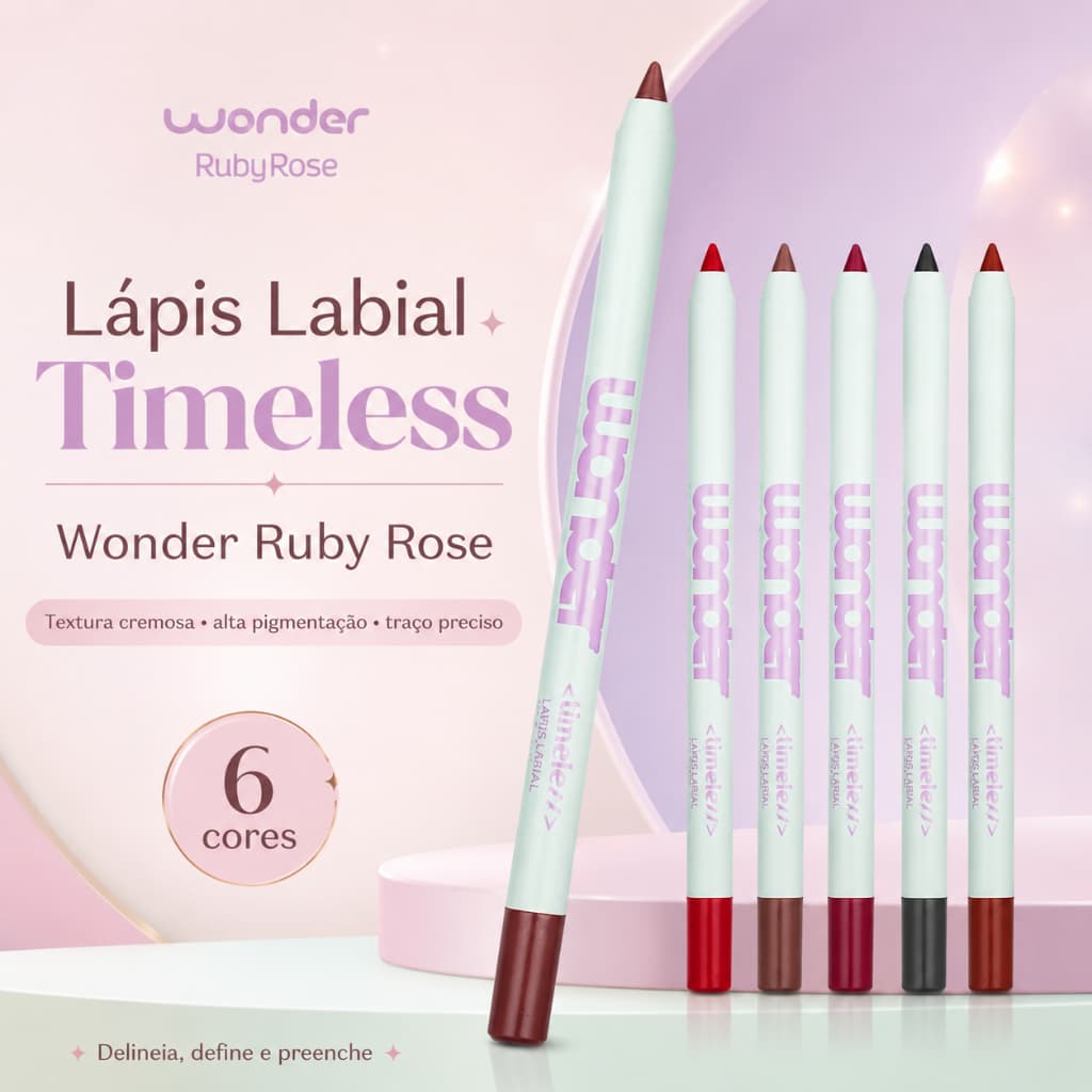 Lápis Labial Timeless Wonder Ruby Rose Original Alta Pigmentação