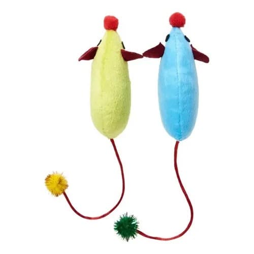 it 2 Ratinhos Brinquedo Para Gatos Com Cat Nip Cores Sortidas