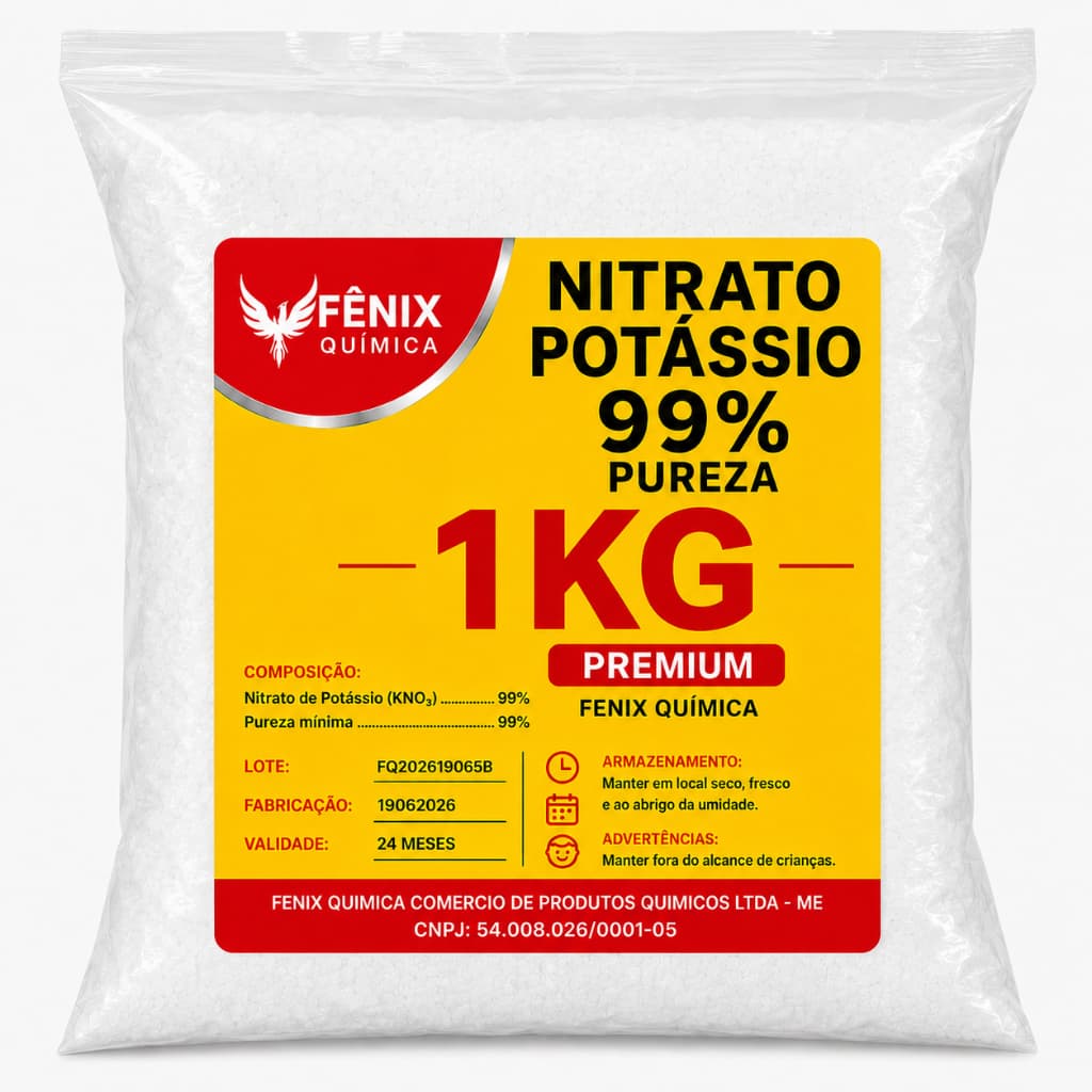 1KG NITRATO POTÁSSIO ADUBO FERTILIZANTE HIDROPONIA FOLIAR FERTIRRIGAÇÃO - FENIX QUIMICA
