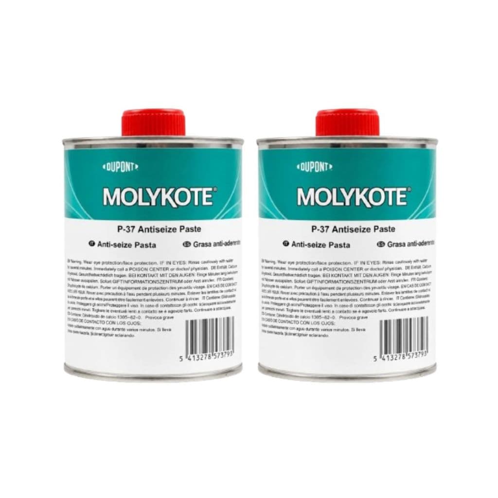 Kit 2 Molykote Pasta P-37 Dupont 500 Gramas Lubrificante Graxa Proteção Metal Usinagem Manutenção