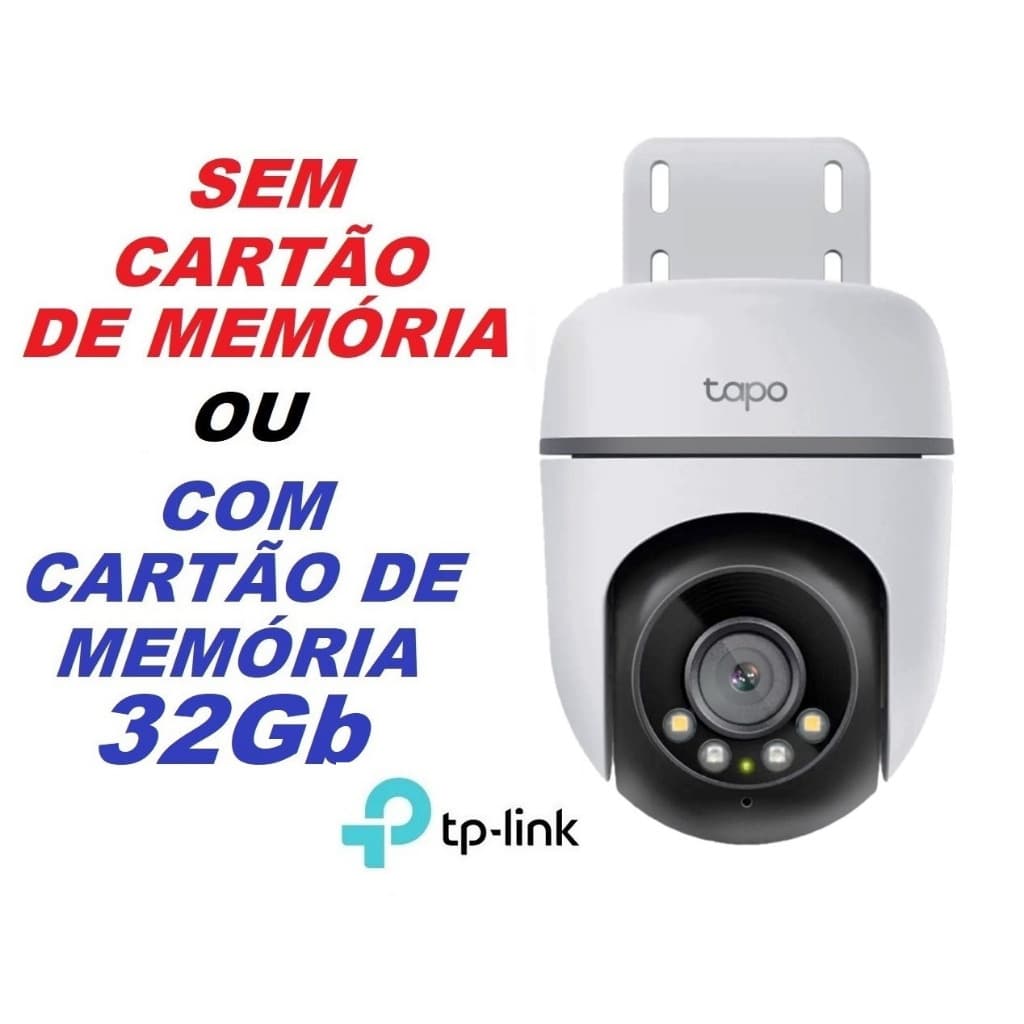 Câmera de Segurança Exterior Água Chuva TP-Link Tapo TC40 Wi-Fi 1080p Movimentos 360º Visão Noturna
