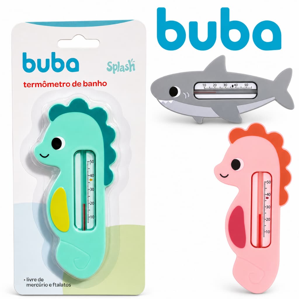 Termômetro De Banheira Buba Lançamento Splash Bebê Para Banho Temperatura Água Infantil Criança