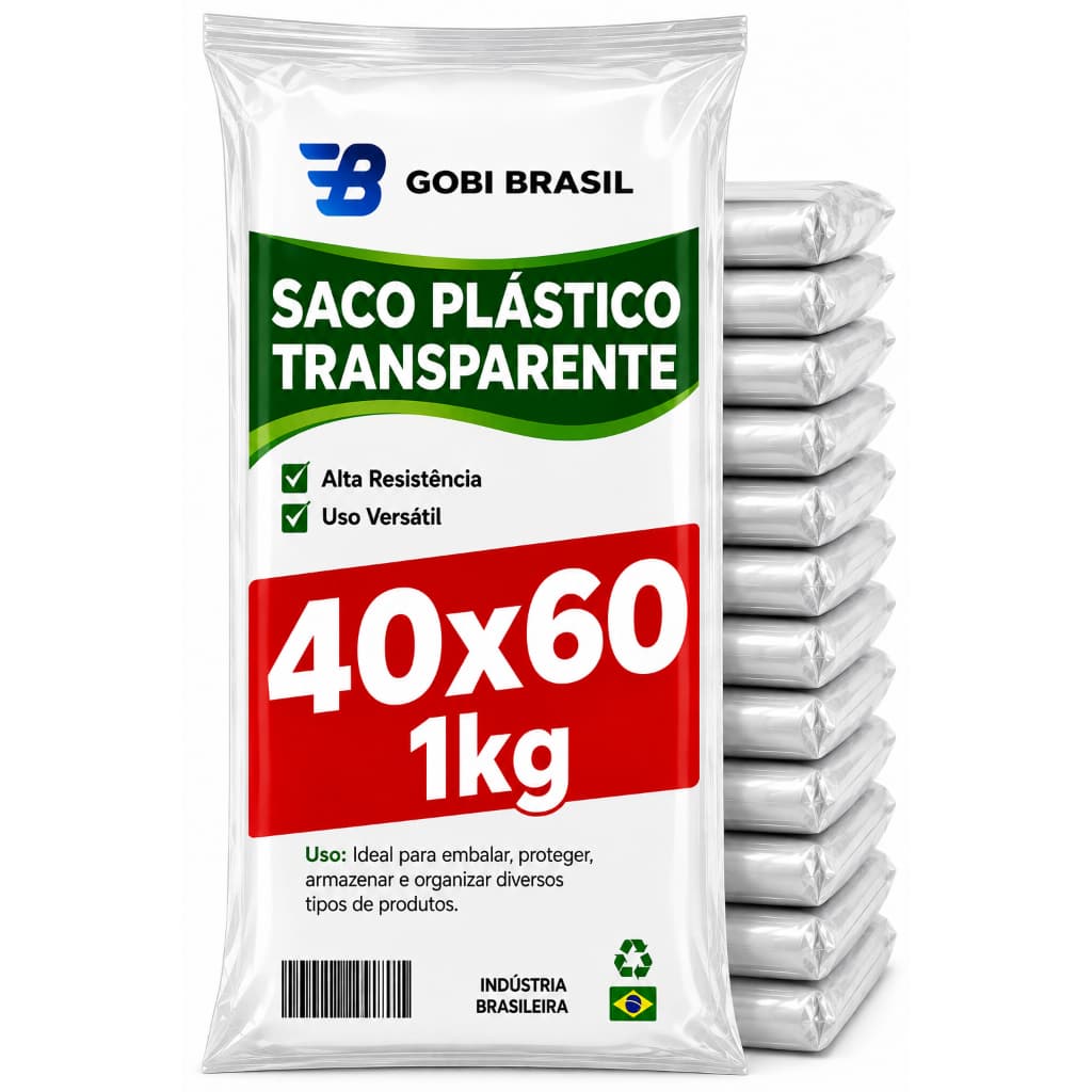 Embalagens Transparente Saco Plástico Sacola 40x60 1kg