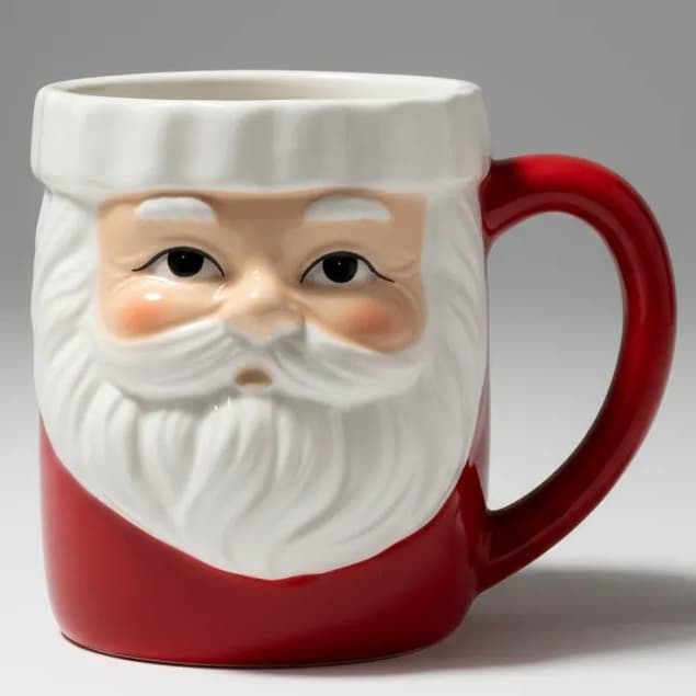 Caneca Papai Noel 350ml Natal Vermelha Linda e Divertida Presente de Natal