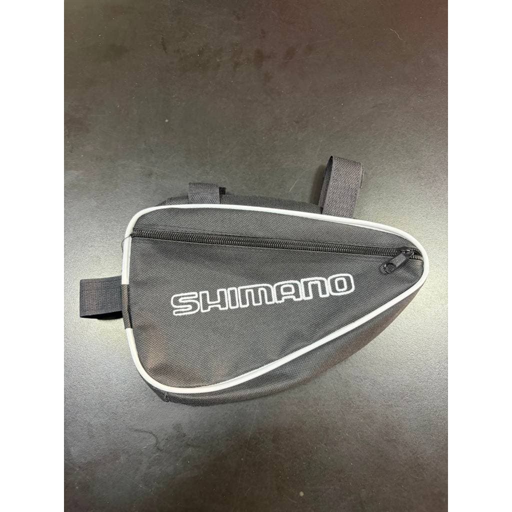 Bolsa Triangular de quadro de Bike Shimano Grau Raio Detalhe Branco