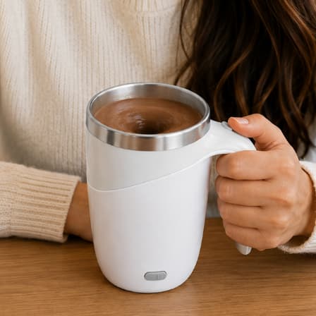 Copo Caneca Automatica Recarregavel 380 ml Mixer Termico USB