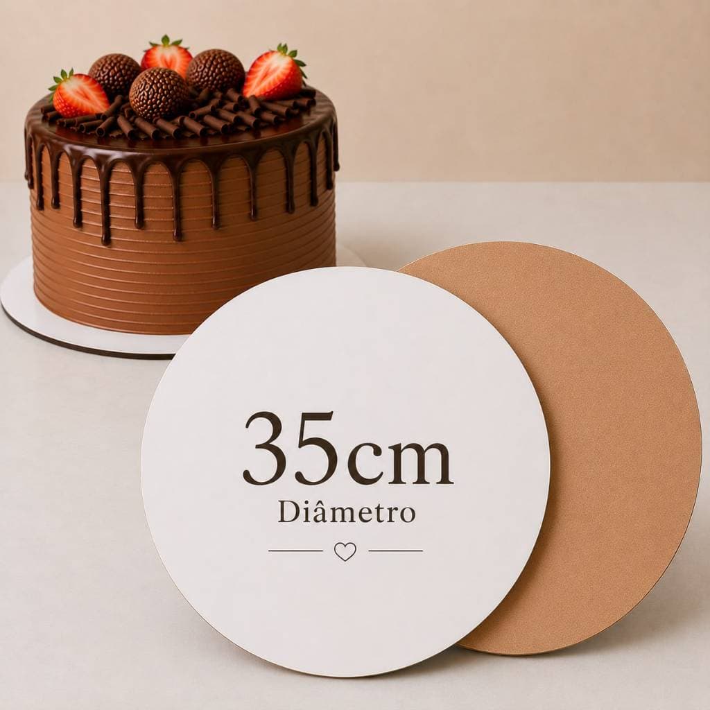 Cake Board 35cm KIT com 50/100 unidades Mdf 3mm Tabuleiros Confeitaria  base para bolo frios cakeboard