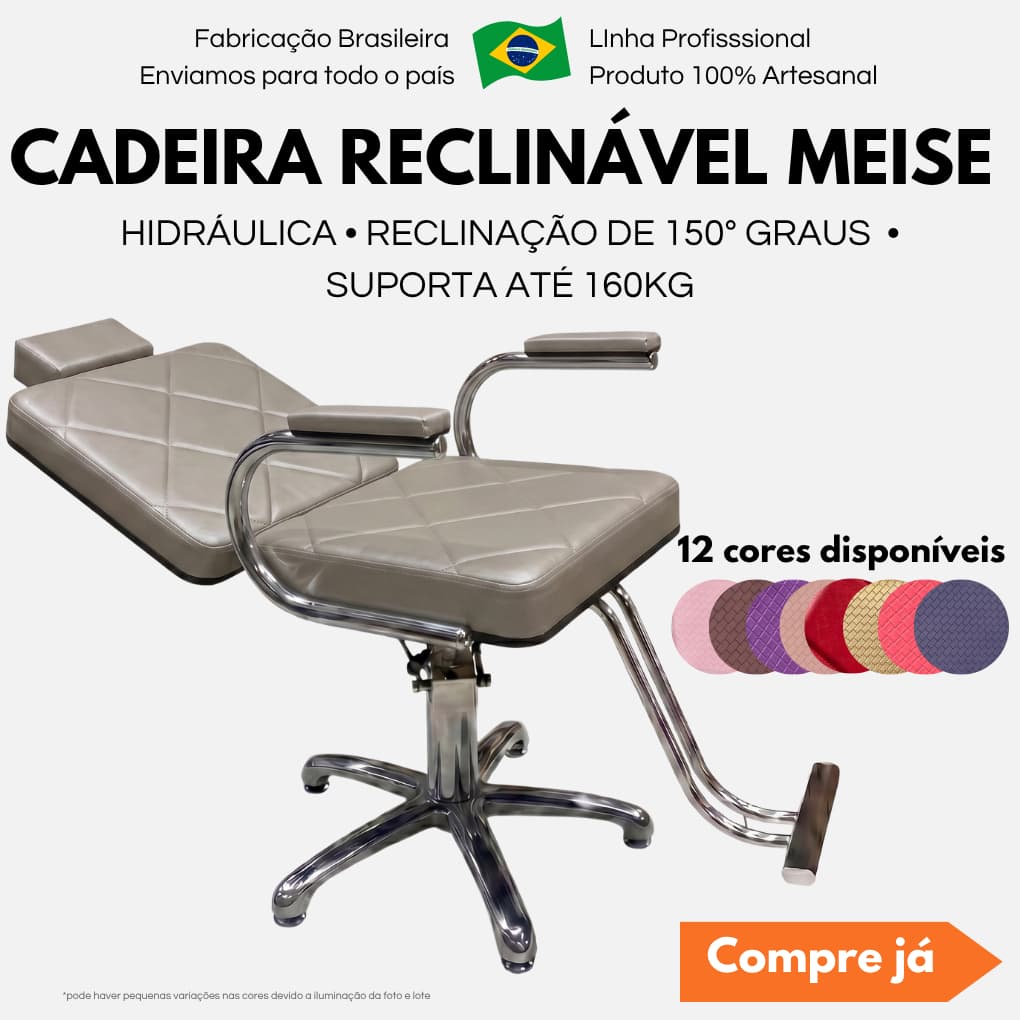 Cadeira Barbeiro Reclinavel Cabeleleiro Lash Salão Beleza Giratória Hidraúlica Barbeiro Make meise