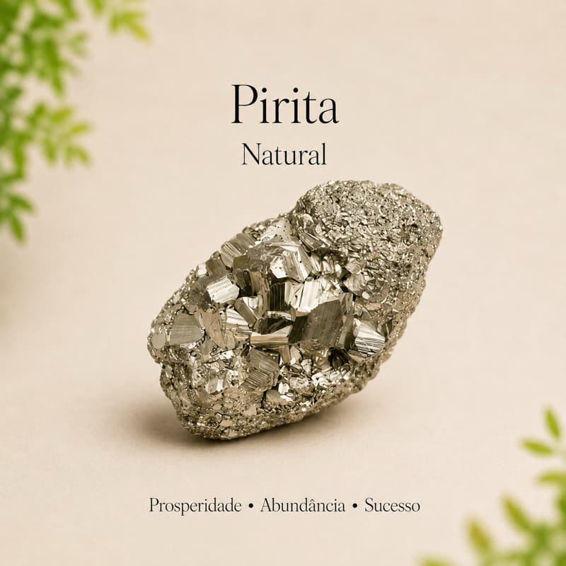 Pirita Pedra Natural da Prosperidade | Cristal de Abundância, Proteção Energética e Sucesso