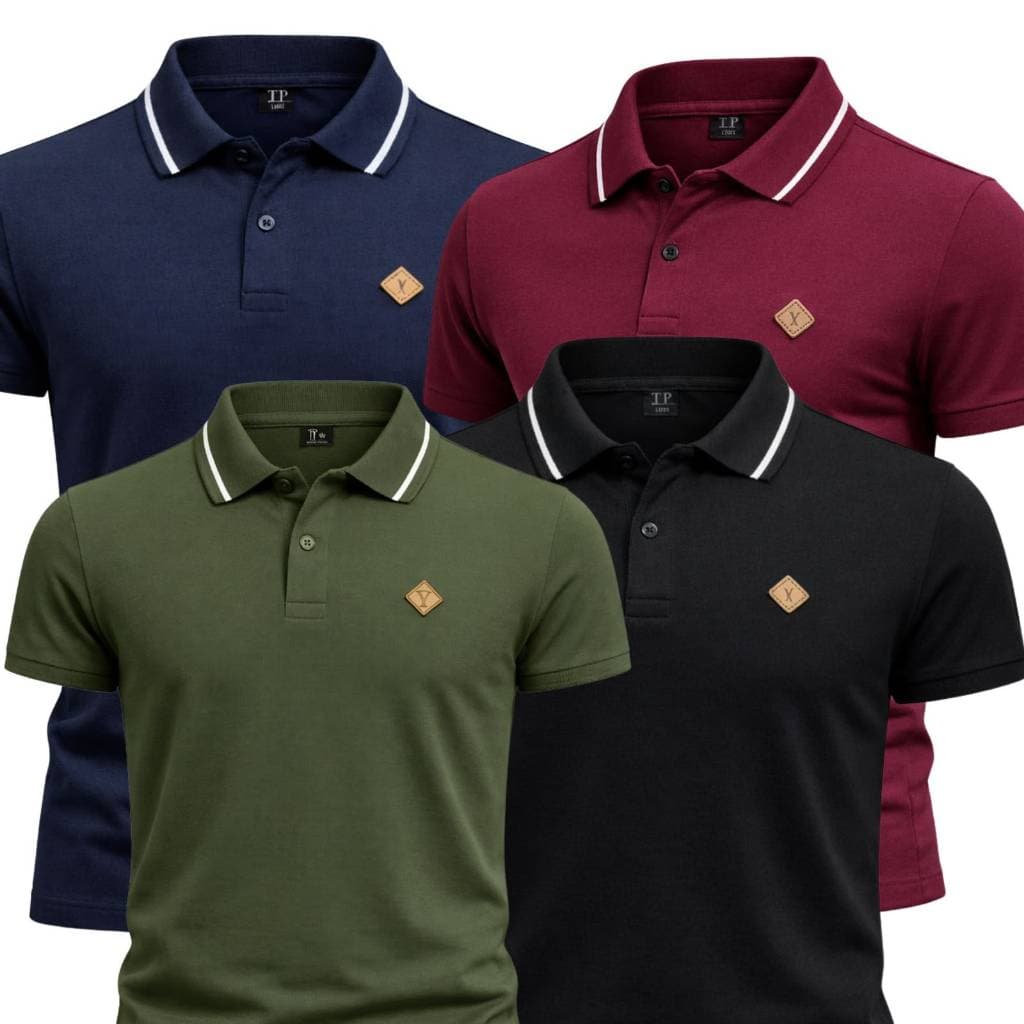 Kit 4/2 Camisa Polo Masculina 100% Algodão Basica P ao Pluz Size G1 G3 Para Homem