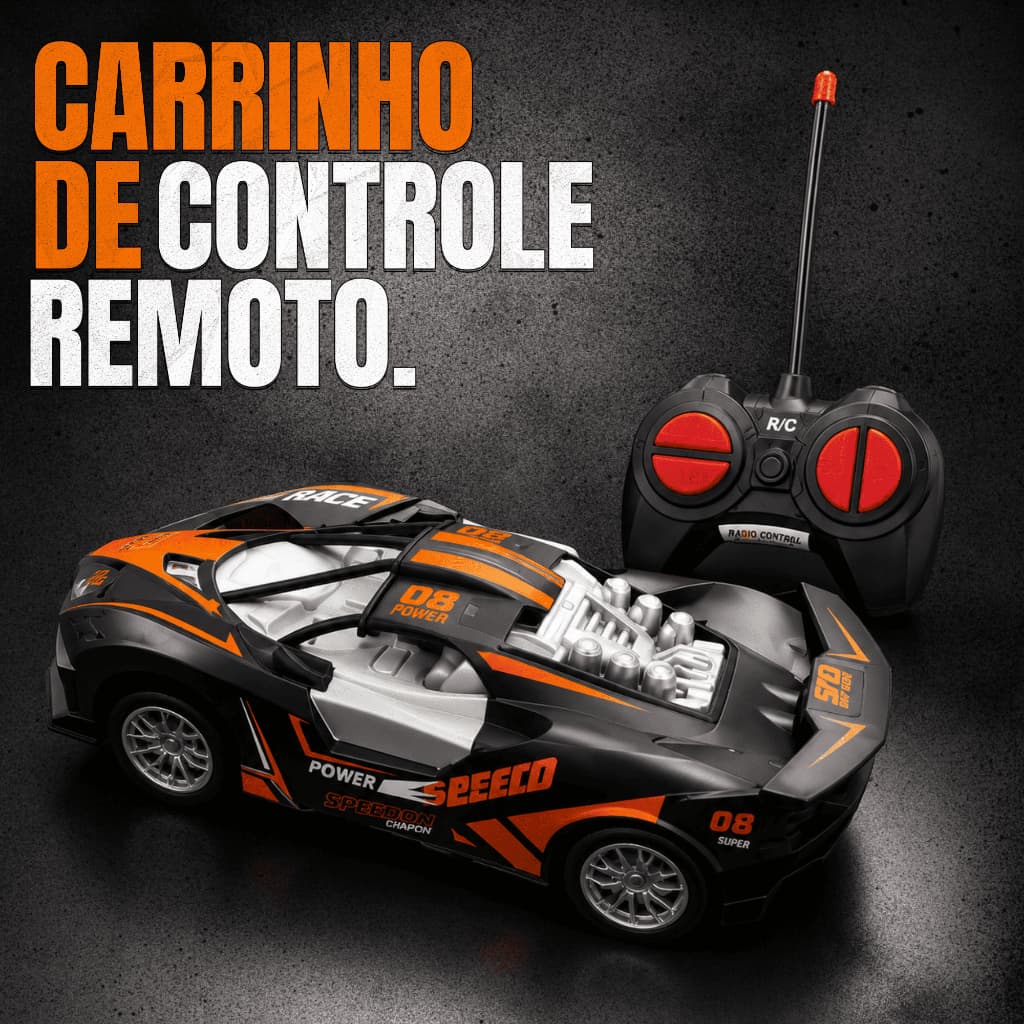 Carrinho de Controle Remoto Esportivo Infantil – Alta Performance com Manobras em Todas as Direções