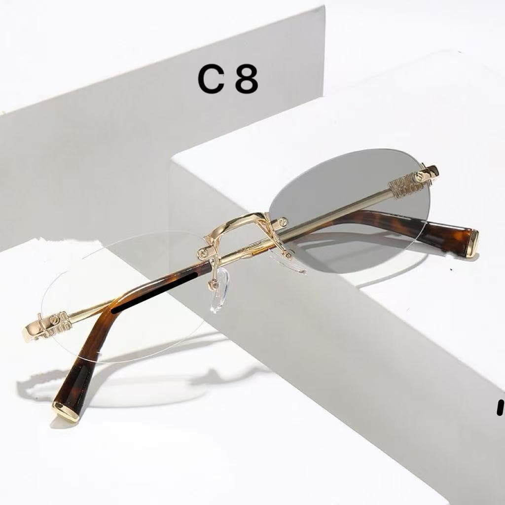 Óculos de sol com proteção solar, estilo moderno de verão, lentes brancas elegantes e sofisticadas. Inclui 2 pares de le