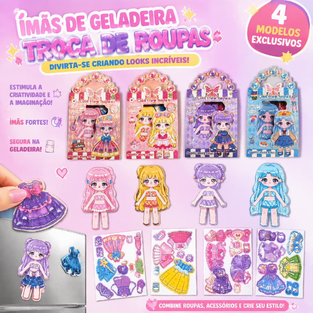 kit 30 quebra-cabeças magnéticos infantis divertidos para transformar meninas em princesas, quebra-cabeças de vestir par