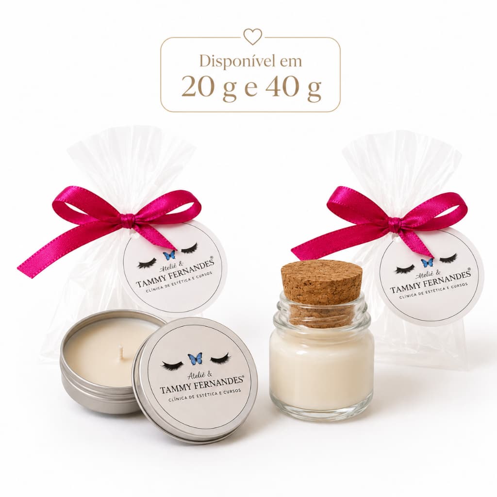 10 unidades Vela Aromática Personalizada Lembrancinha 20g ou 40g