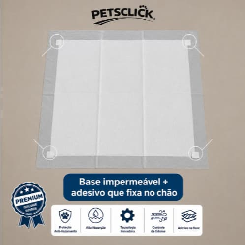 Tapete Higiênico Petsclick Para Cães 60x60cm 30 Unidades