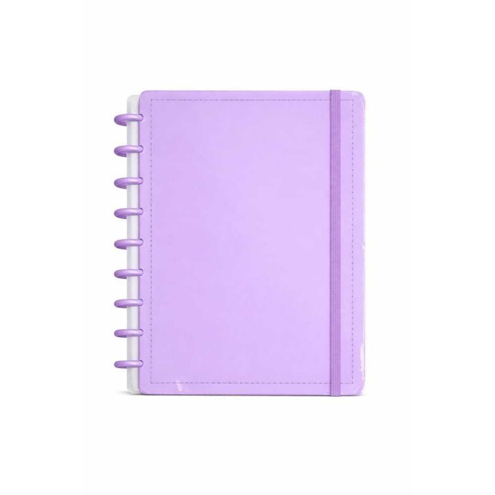 Caderno Inteligente Disco Grande G 60 Folhas Reposicionáveis Capa Dura Lilás Elástico Disko