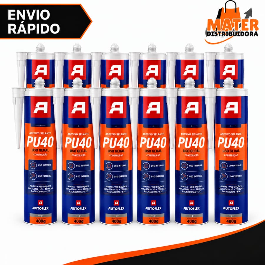 Kit 12 Unidades Cola Selante PU40 Mármores Granitos Vedação