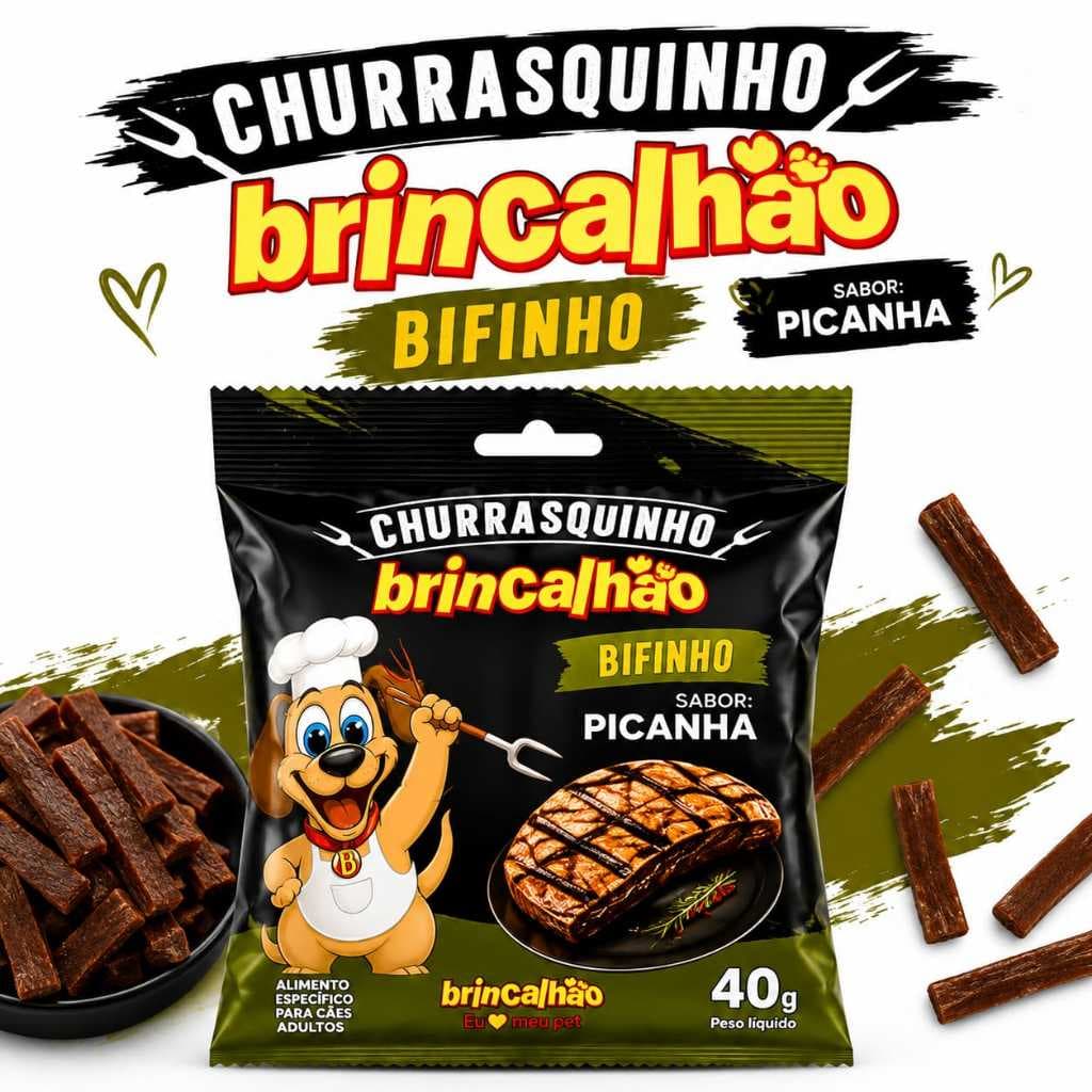 Kit Petisco Bifinho para Cães Sabor Picanha