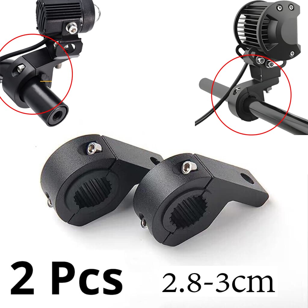 Suporte Farol Milha Moto Mod LEDs Abraçadeira Farol Auxiliar Farol Led até 1,5 Polegadas O Par