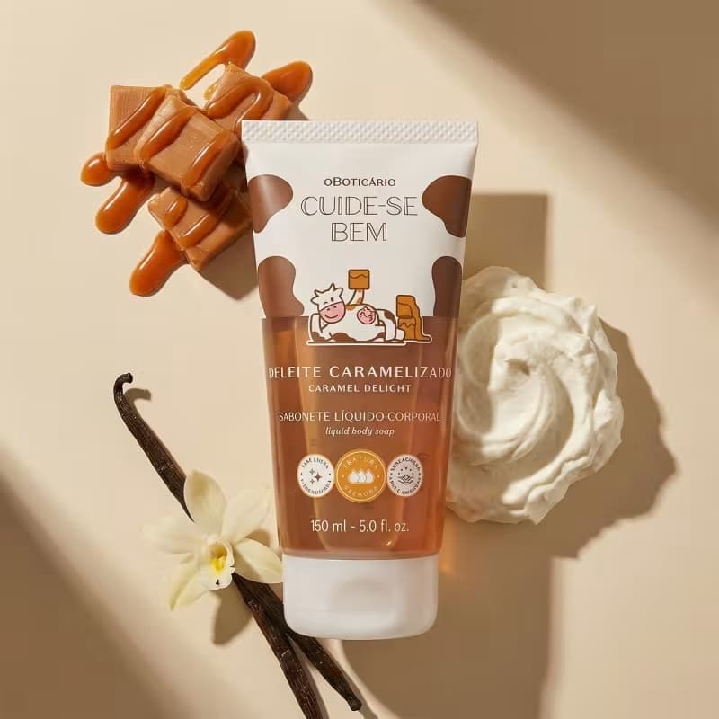 Sabonete Liquido DeLeite Caramelizado 150ml Oboticario Edição Limitada