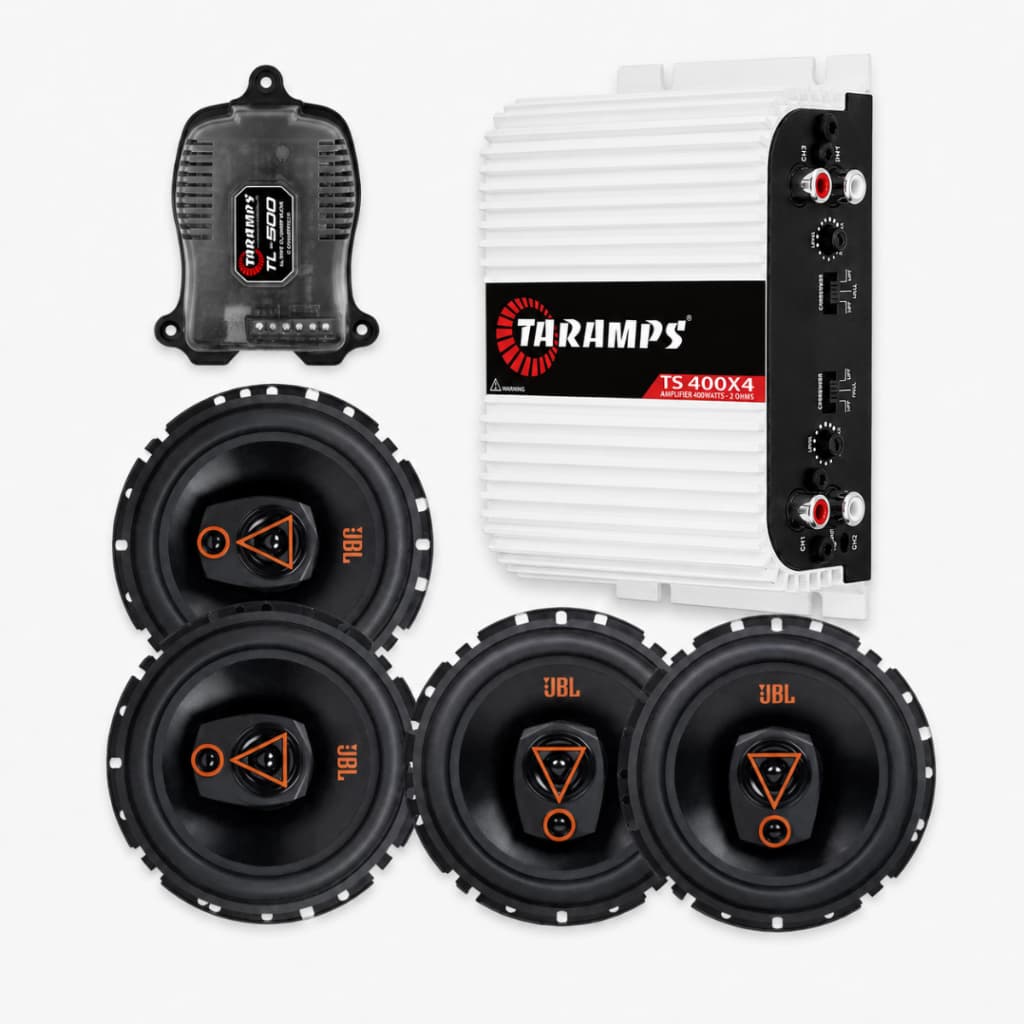 Kit 4 Alto Falantes Jbl 6 Pol 6trms80 + Módulo Ts400x4 + Módulo Tl500