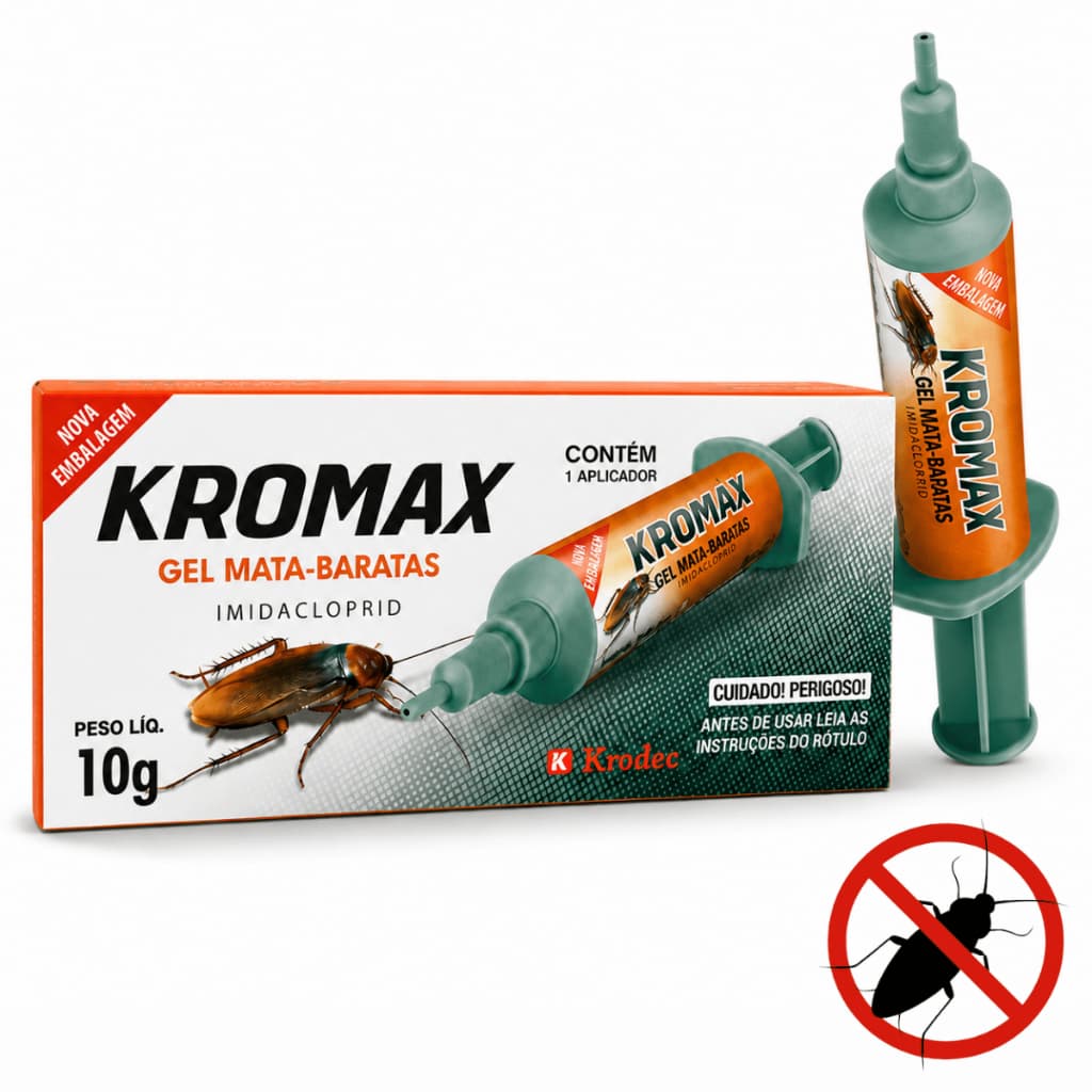 Gel Mata Baratas Remédio Inseticida Kromax 10g Poderoso Barata Francesinha